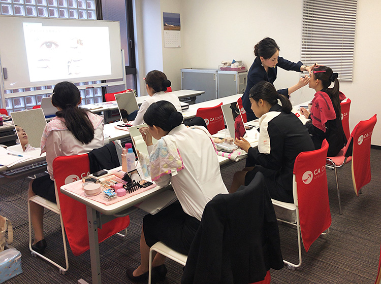 メイク講座の様子